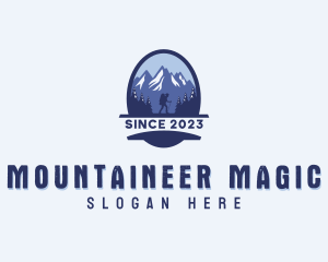 Adventure Mountain Backpacker logo design