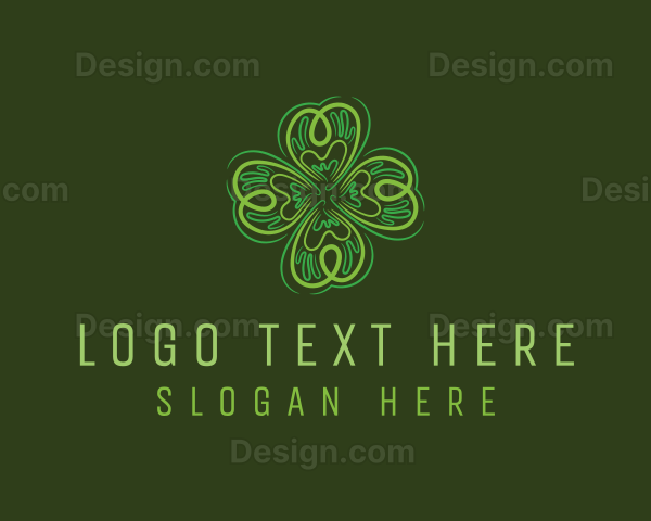 Green Leaf Clover Logo