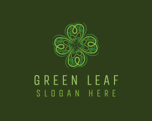 Green Leaf Clover logo design