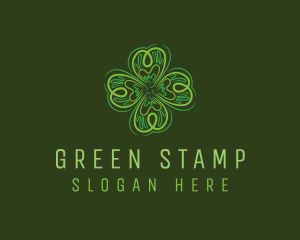 Green Leaf Clover logo design