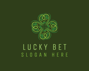 Green Leaf Clover logo design