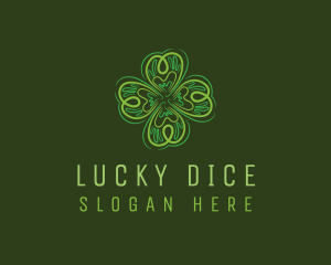 Green Leaf Clover logo design