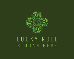 Green Leaf Clover logo design