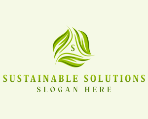 Sustainable Botanical Leaves logo design