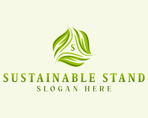 Sustainable Botanical Leaves logo design