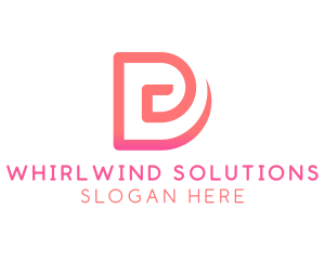 Pink Letter D Whirl logo