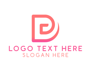 Pink Letter D Whirl logo