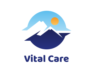 Blue Sunrise Mountain View Logo