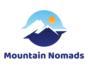 Blue Sunrise Mountain View logo design