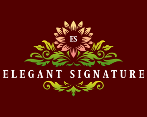 Elegant Dahlia Flower logo design