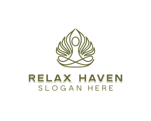 Leaf Healing Relaxation logo design