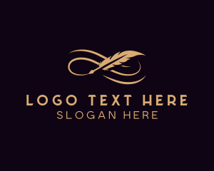 Elegant Feather Writing  logo