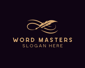 Elegant Feather Writing  logo