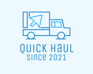 Truck Arrow Cursor logo design