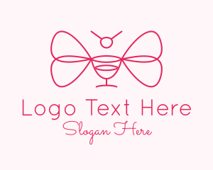 Butterfly Wine Glass  logo