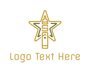 Puff - Golden Star Vape logo design