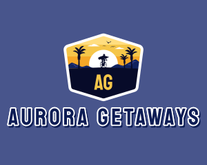 Sunset Beach Getaway logo design