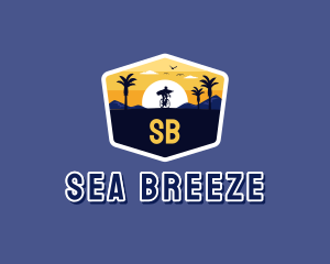 Sunset Beach Getaway logo design