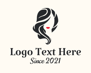 Minimalist Hairstylist Woman logo