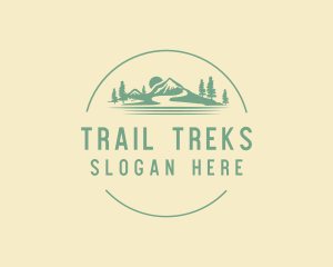 Mountain Hiking Adventure logo design