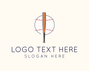 Baseball Bat Ball Slugger Logo