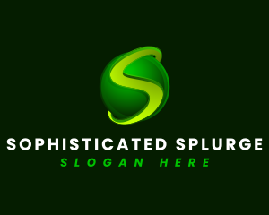 Global Digital Sphere Letter S logo design