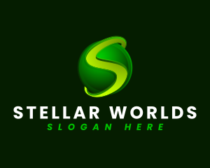 Global Digital Sphere Letter S logo design