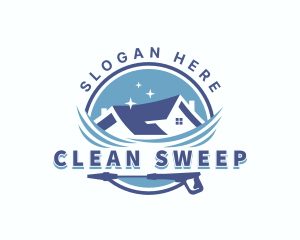 Pressure Washer Home Cleaning logo design