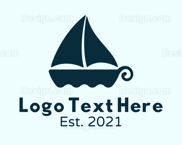 Simple Viking Boat Logo