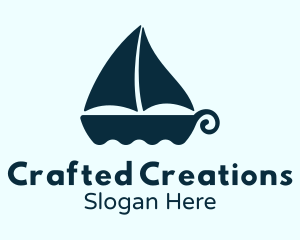 Simple Viking Boat Logo