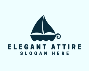 Boat Sailing Sea Logo