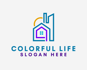 Colorful Building Property  logo design