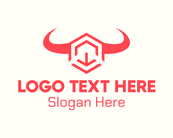 Bull Horns logo example 1
