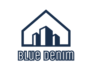 Blue House Buildings logo design