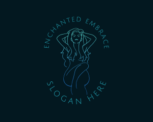 Seductive Female Nude logo design