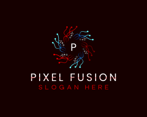 Data Pixel Technology logo design