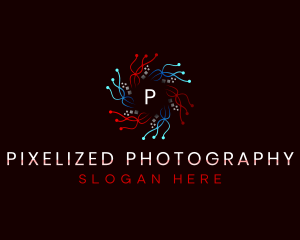 Data Pixel Technology logo design