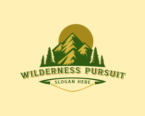 Forest Mountain Peak logo design