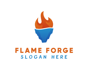 Industrial Flame & Ice  logo design