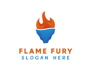 Industrial Flame & Ice  logo design