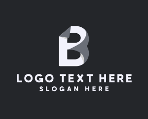 Folded Document Letter B logo