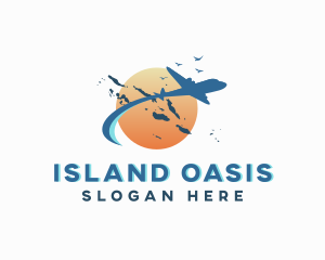 Solomon Islands Travel Flight logo design