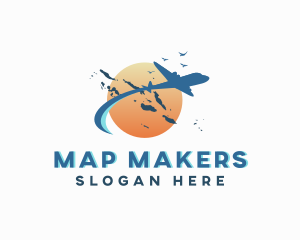 Solomon Islands Travel Flight logo design