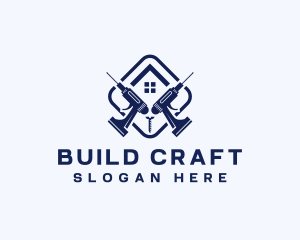 Drill Builder Carpentry logo design