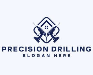 Drill Builder Carpentry logo design