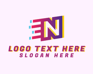 Speedy Letter N Motion Business logo