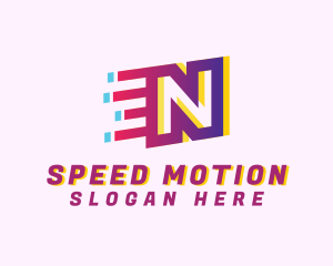 Speedy Letter N Motion Business logo design