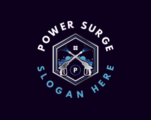 Cleaning Power Wash logo design