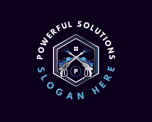 Cleaning Power Wash logo design