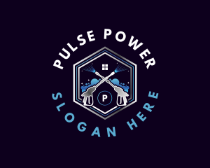 Cleaning Power Wash logo design